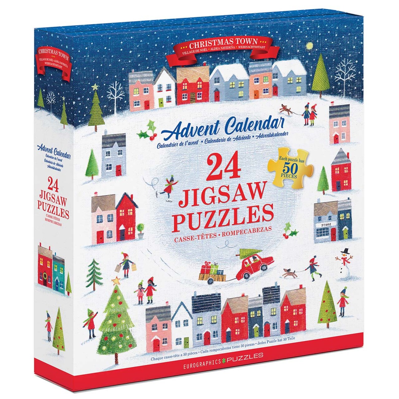 Eurographics Christmas Town Advent Calendar Jigsaw Puzzle